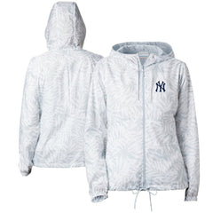 New York Yankees Columbia Women's Flash Forward Full-Zip Windbreaker Jacket - Gray - Columbia Lifestyle