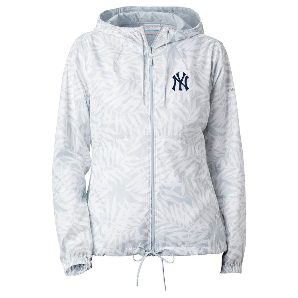 New York Yankees Columbia Women's Flash Forward Full-Zip Windbreaker Jacket - Gray - Columbia Lifestyle
