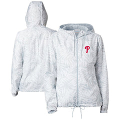 Philadelphia Phillies Columbia Women's Flash Forward Full-Zip Windbreaker Jacket - Gray - Columbia Lifestyle