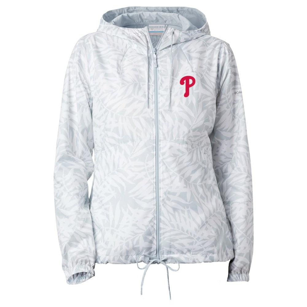 Philadelphia Phillies Columbia Women's Flash Forward Full-Zip Windbreaker Jacket - Gray - Columbia Lifestyle