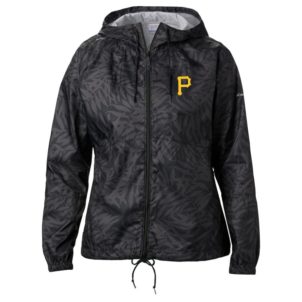 Pittsburgh Pirates Columbia Women's Team Flash Forward Full-Zip Windbreaker Jacket - Black - Columbia Lifestyle