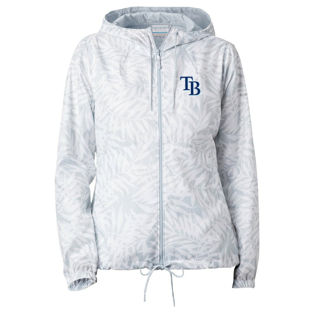 Tampa Bay Rays Columbia Women's Flash Forward Full-Zip Windbreaker Jacket - Gray - Columbia Discount
