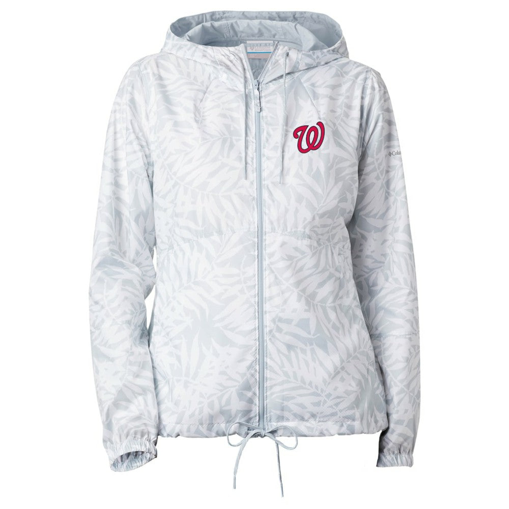 Washington Nationals Columbia Women's Flash Forward Full-Zip Windbreaker Jacket - Gray - Columbia Sale