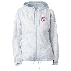 Washington Nationals Columbia Women's Flash Forward Full-Zip Windbreaker Jacket - Gray - Columbia Sale