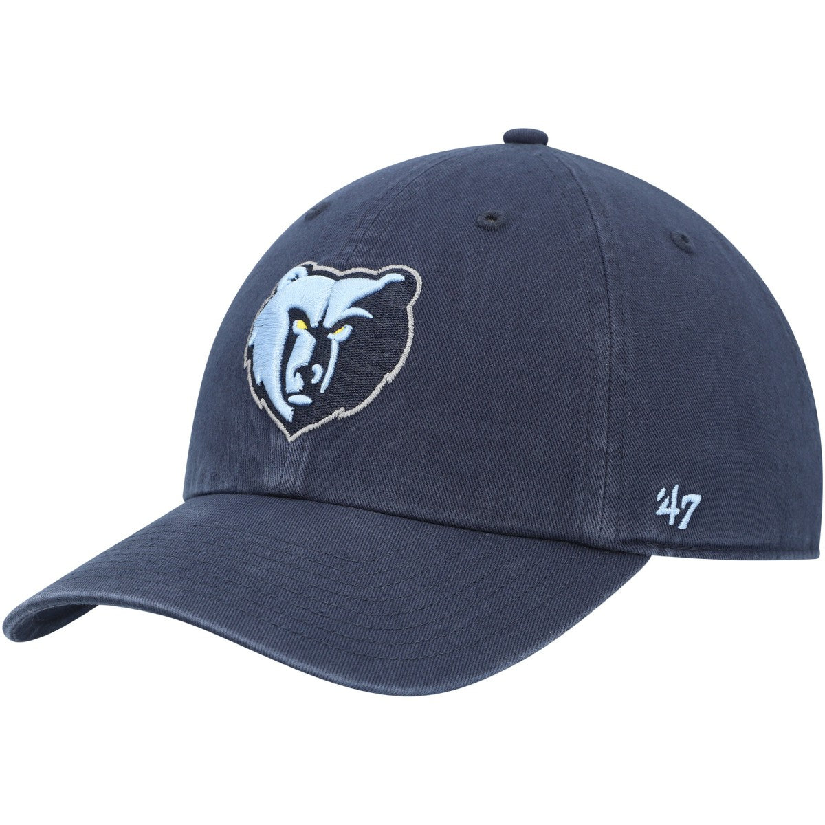Memphis Grizzlies '47 Core Logo Clean Up Adjustable Hat Navy | 47 brand Near Me