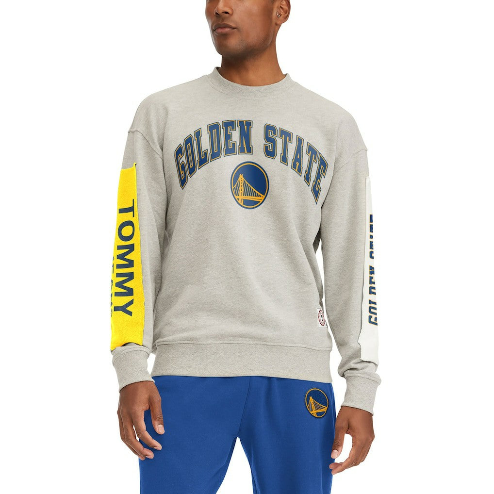 Golden State Warriors Tommy Jeans James Patch Pullover Sweatshirt Gray