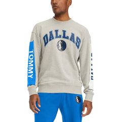 Dallas Mavericks Tommy Jeans James Patch Pullover Sweatshirt Gray