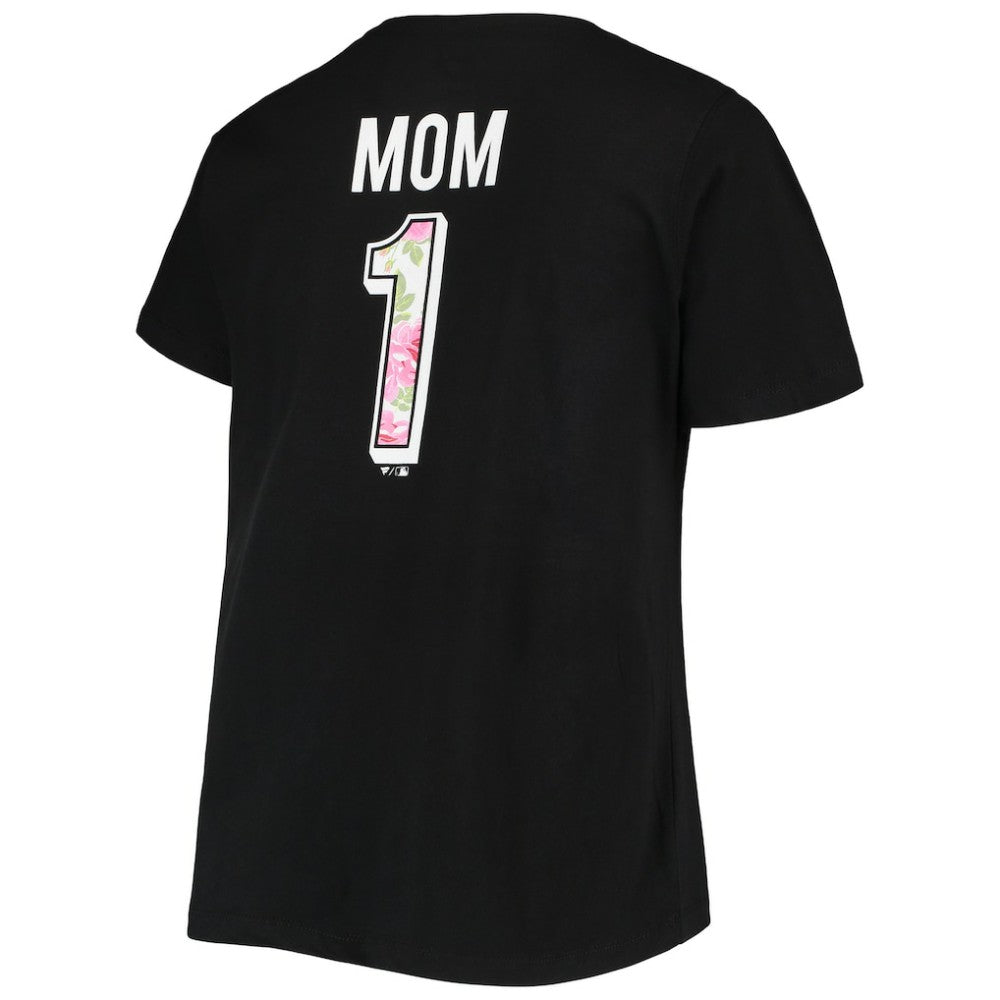 San Francisco Giants Women's Plus Size #1 Mom 2-Hit V-Neck T-Shirt - Black - MLB on Sale