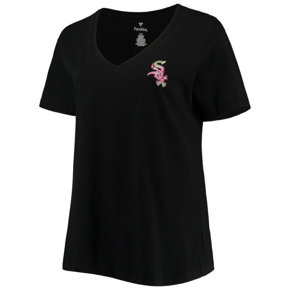 Chicago White Sox Women's Plus Size #1 Mom 2-Hit V-Neck T-Shirt - Black - MLB Discount