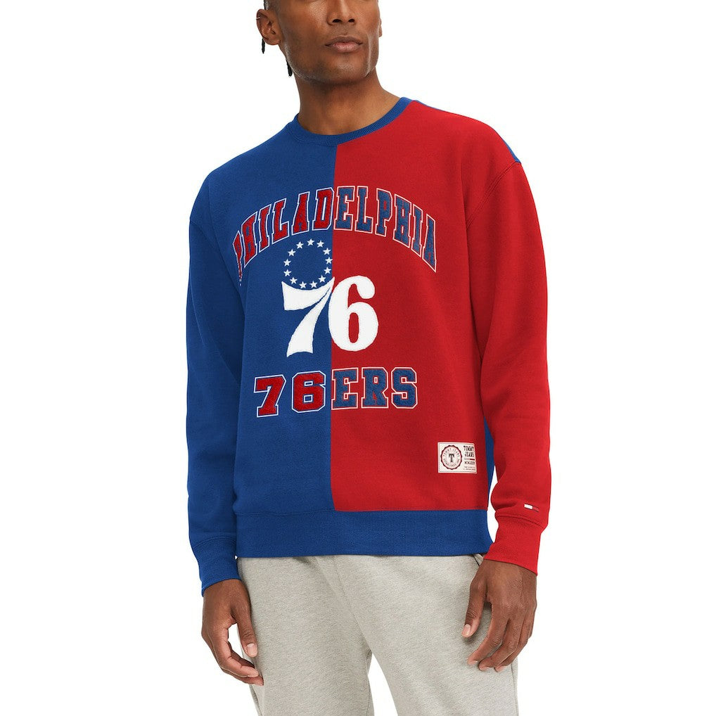 Philadelphia 76ers Tommy Jeans Keith Split Pullover Sweatshirt Red/Royal