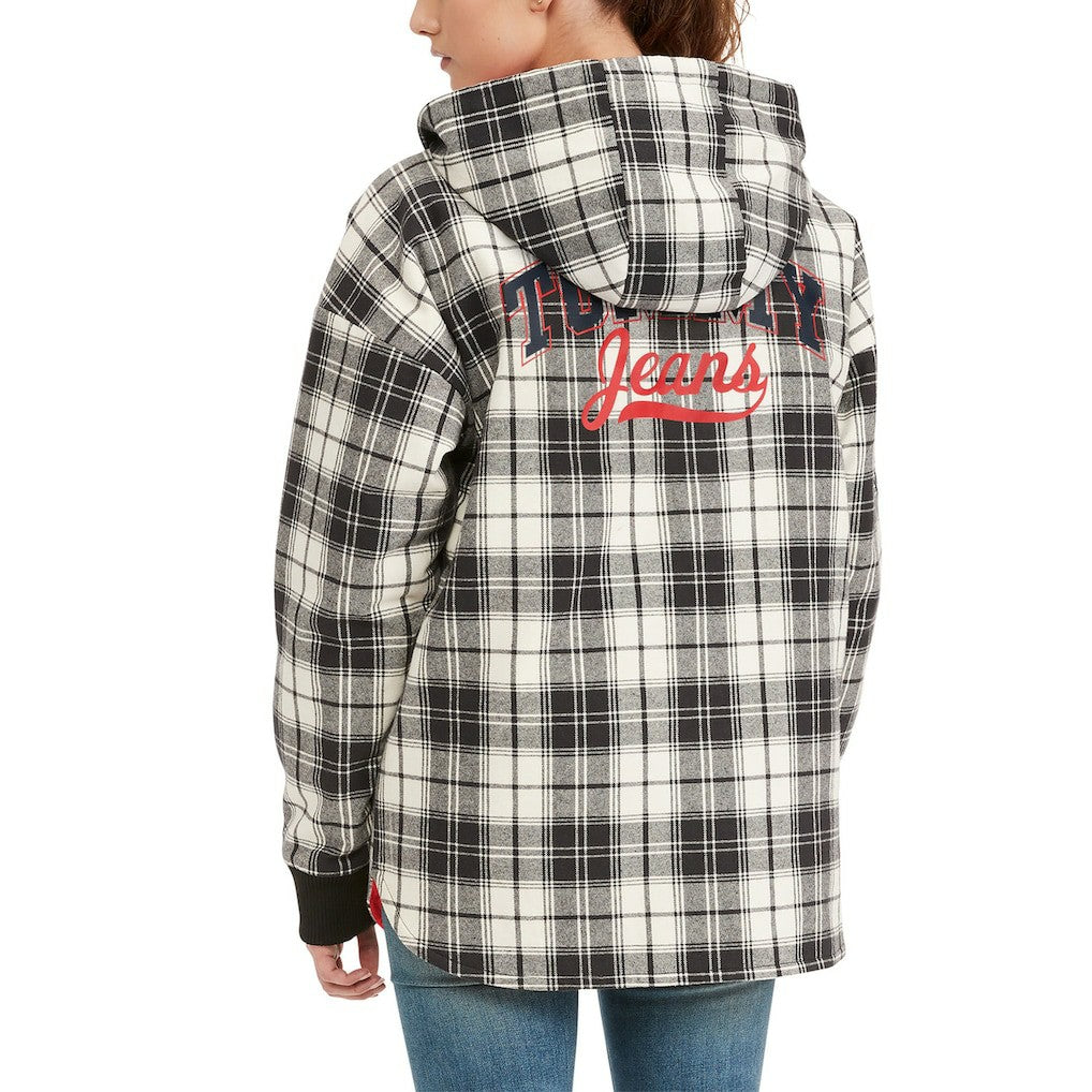 Chicago Bulls Tommy Jeans Women's Molly Flannel Full-Zip Hoodie Black/Cream