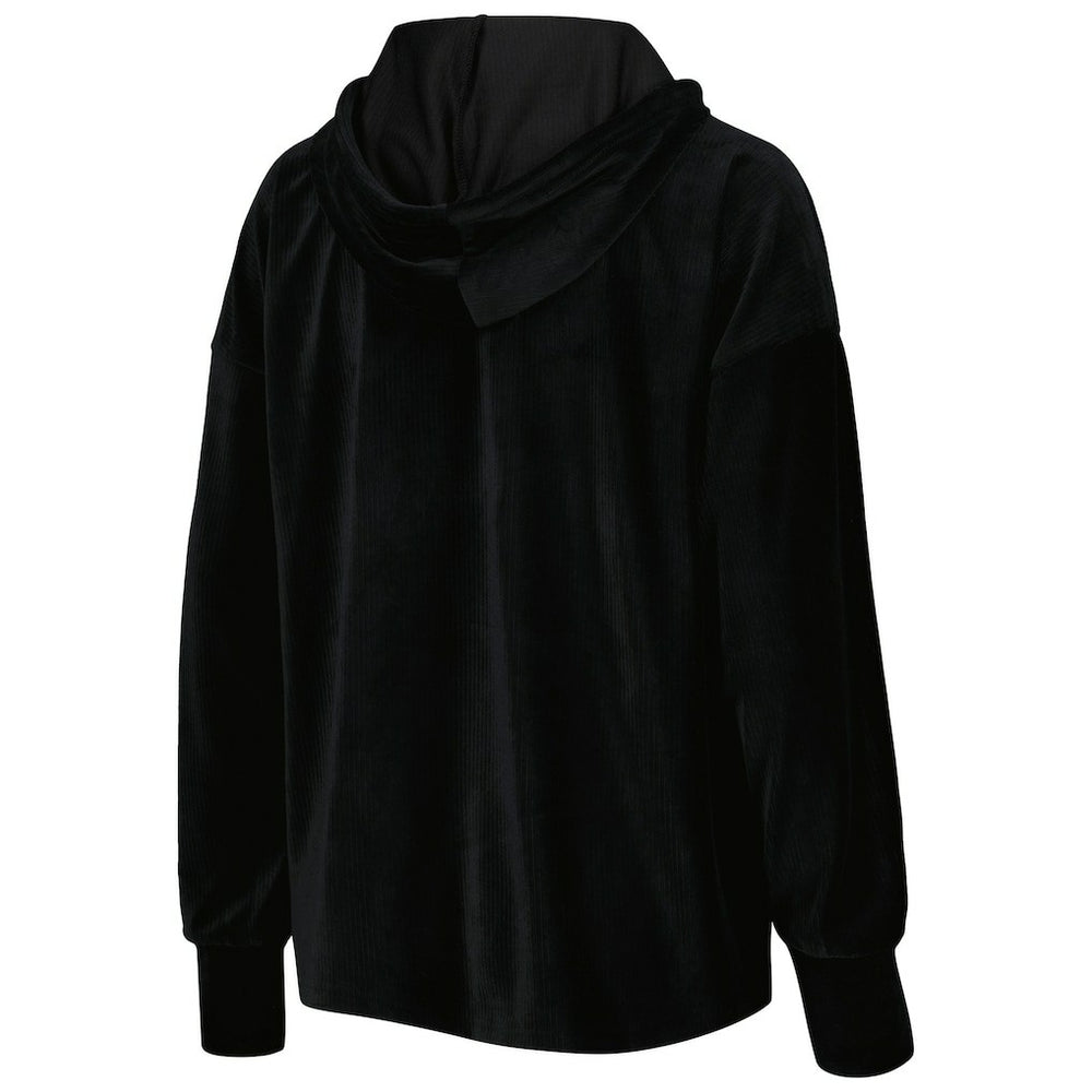 Chicago Bulls Touch Women's End Line Velour Pullover Hoodie Black