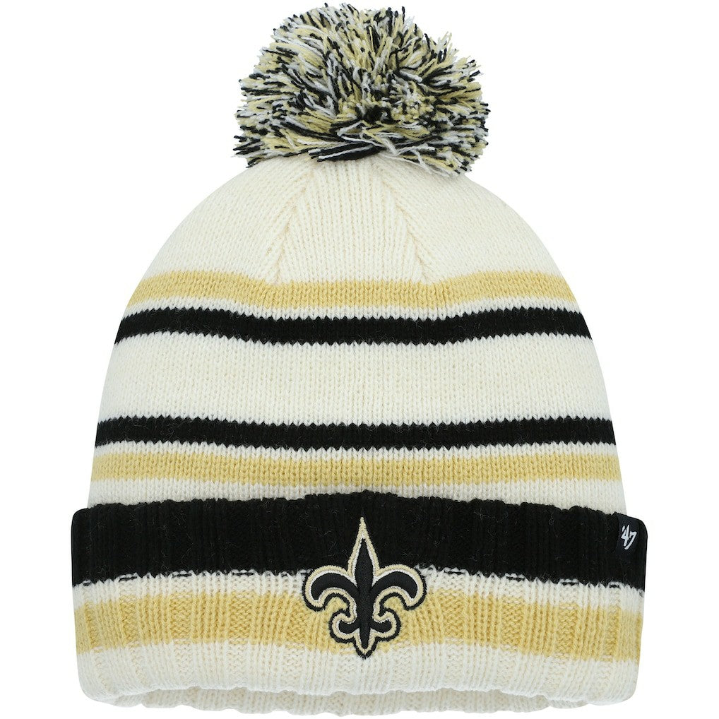 47 brand New Orleans Saints '47 Youth Driftway Cuffed Knit with Pom Cream