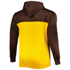 San Diego Padres Big & Tall Yoke Full-Zip Hoodie - Brown/Gold - MLB Discount