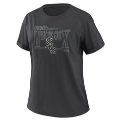 Chicago White Sox WEAR by Erin Andrews Women's Oversized Boyfriend T-Shirt - Charcoal - MLB Online
