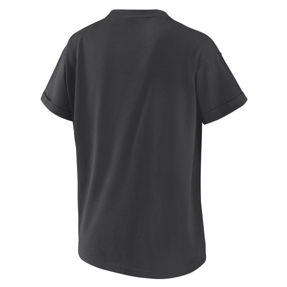 Washington Nationals WEAR by Erin Andrews Women's Oversized Boyfriend T-Shirt - Charcoal - MLB Discount