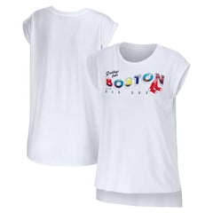 Boston Red Sox WEAR by Erin Andrews Women's Greetings From T-Shirt - White - MLB Online