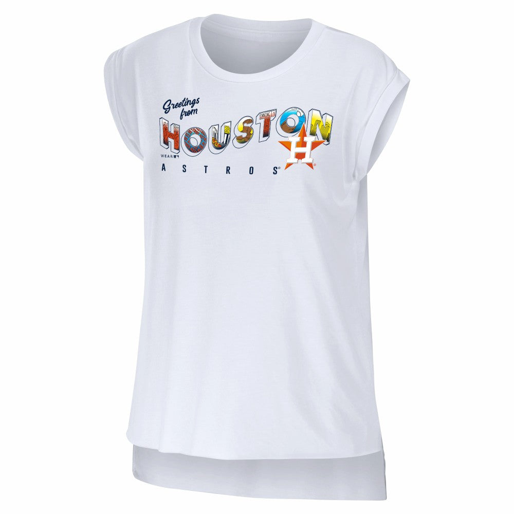 Houston Astros WEAR by Erin Andrews Women's Greetings From T-Shirt - White - MLB Online