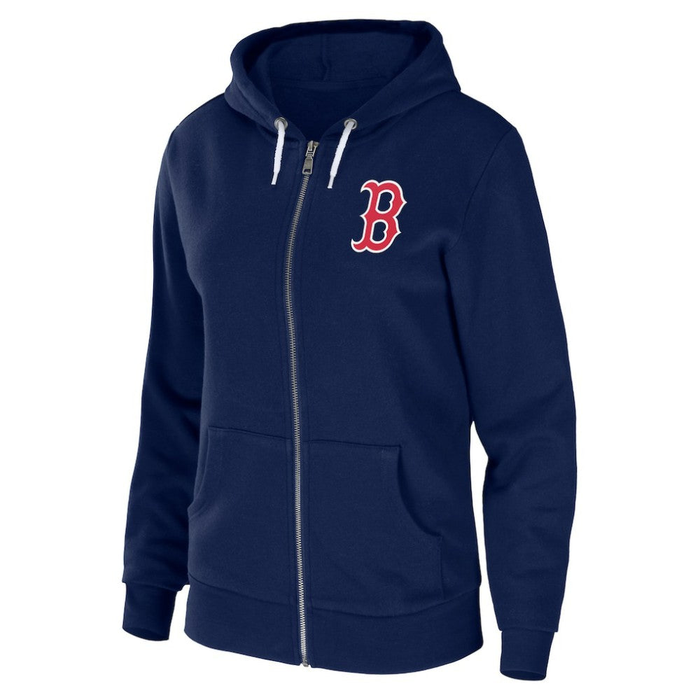 Boston Red Sox WEAR by Erin Andrews Women's Sponge Fleece Full-Zip Hoodie - Navy - MLB Online