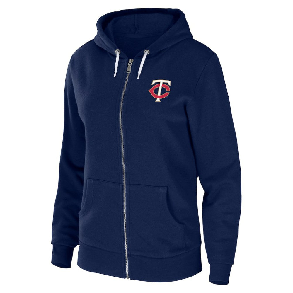Minnesota Twins WEAR by Erin Andrews Women's Sponge Fleece Full-Zip Hoodie - Navy - MLB Online