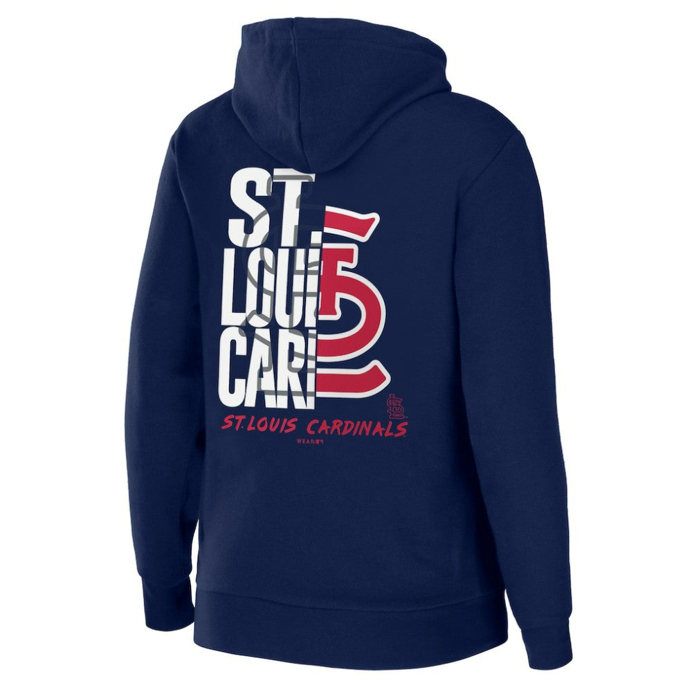 St. Louis Cardinals WEAR by Erin Andrews Women's Sponge Fleece Full-Zip Hoodie - Navy - MLB Lifestyle