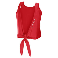 Boston Red Sox WEAR by Erin Andrews Women's Open Back Twist Tie Tank Top - Red - MLB Discount