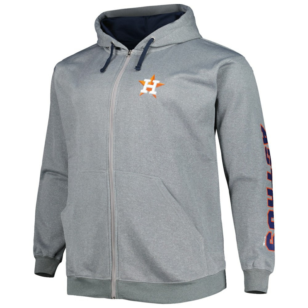 Houston Astros Profile Big & Tall Pullover Hoodie - Ash - MLB Discount