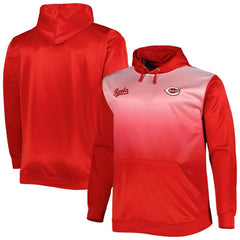 Cincinnati Reds Fade Sublimated Fleece Pullover Hoodie - Red - MLB Lifestyle