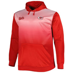 Cincinnati Reds Fade Sublimated Fleece Pullover Hoodie - Red - MLB Lifestyle