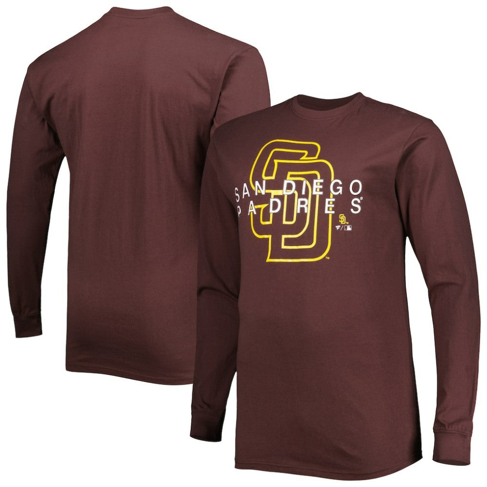San Diego Padres Big & Tall Long Sleeve T-Shirt - Brown - MLB on Sale