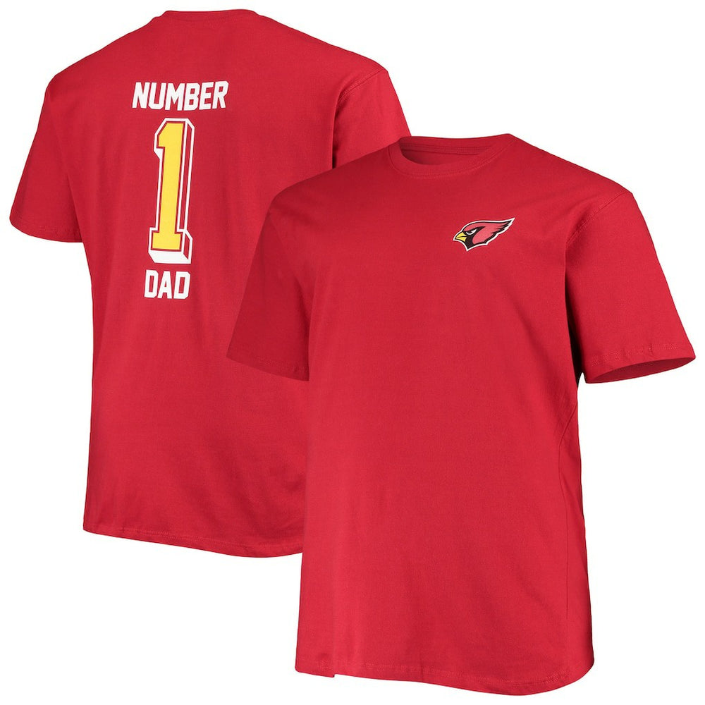 Fanatics Arizona Cardinals Big & Tall #1 Dad 2-Hit T-Shirt Cardinal