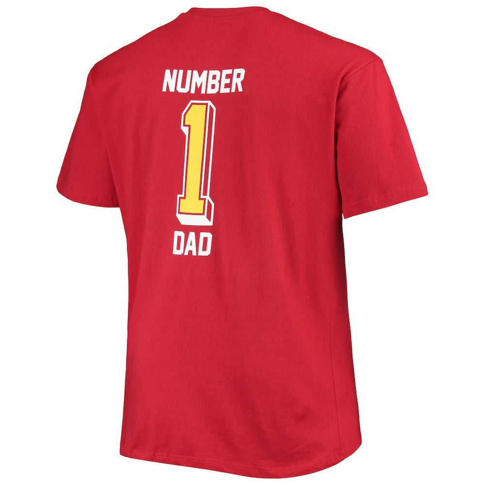 Fanatics Arizona Cardinals Big & Tall #1 Dad 2-Hit T-Shirt Cardinal