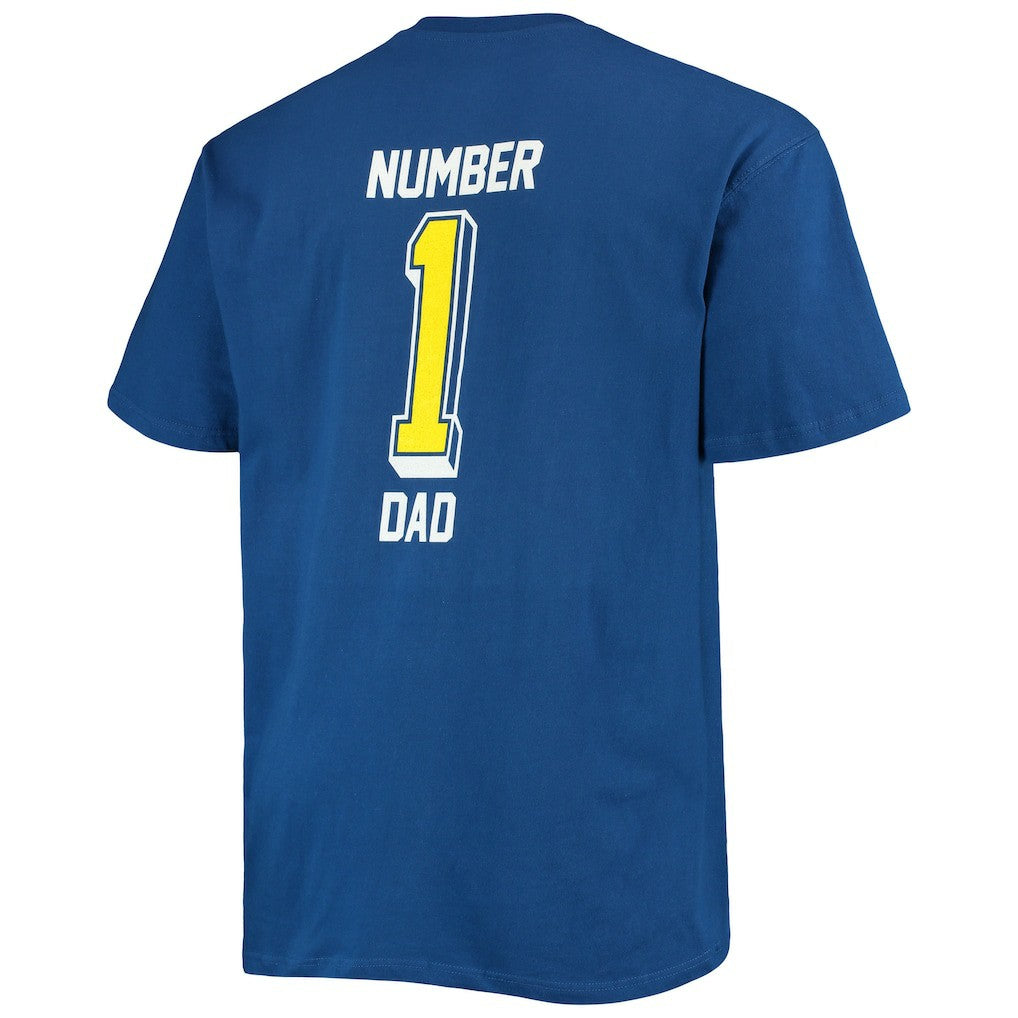 Fanatics Los Angeles Rams Big & Tall #1 Dad 2-Hit T-Shirt Royal