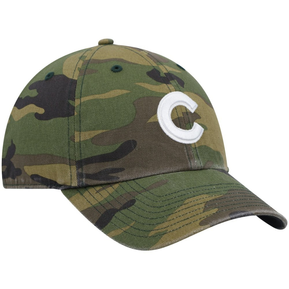 Chicago Cubs '47 Clean Up Adjustable Hat - Camo - 47 brand Lifestyle