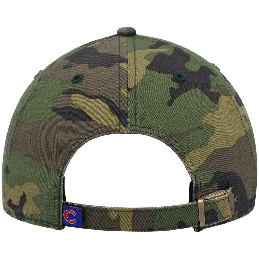 Chicago Cubs '47 Clean Up Adjustable Hat - Camo - 47 brand Lifestyle
