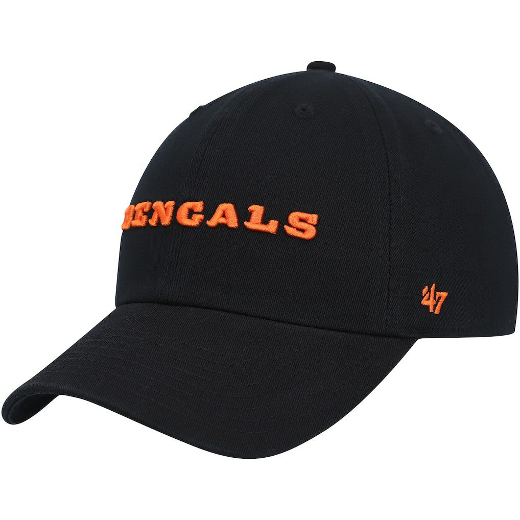 47 brand Cincinnati Bengals '47 Clean Up Script Adjustable Hat Black