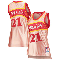 Dominique Wilkins Atlanta Hawks Women's 75th Anniversary Rose Gold 1986 Swingman Jersey Pink | Mitchell & Ness outlet