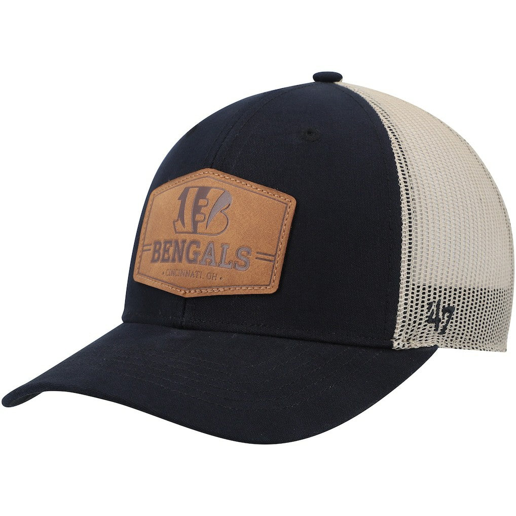 47 brand Cincinnati Bengals '47 Rawhide Trucker Adjustable Hat Dark Navy/Natural