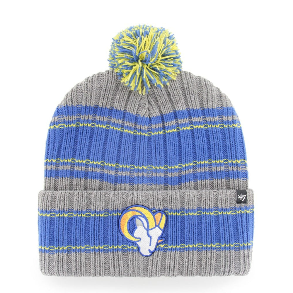 47 brand Los Angeles Rams '47 Rexford Cuffed Knit Hat with Pom Graphite