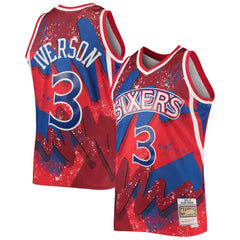 Allen Iverson Philadelphia 76ers Hardwood Classics 1996/97 Hyper Hoops Swingman Jersey Red | Mitchell & Ness Lifestyle