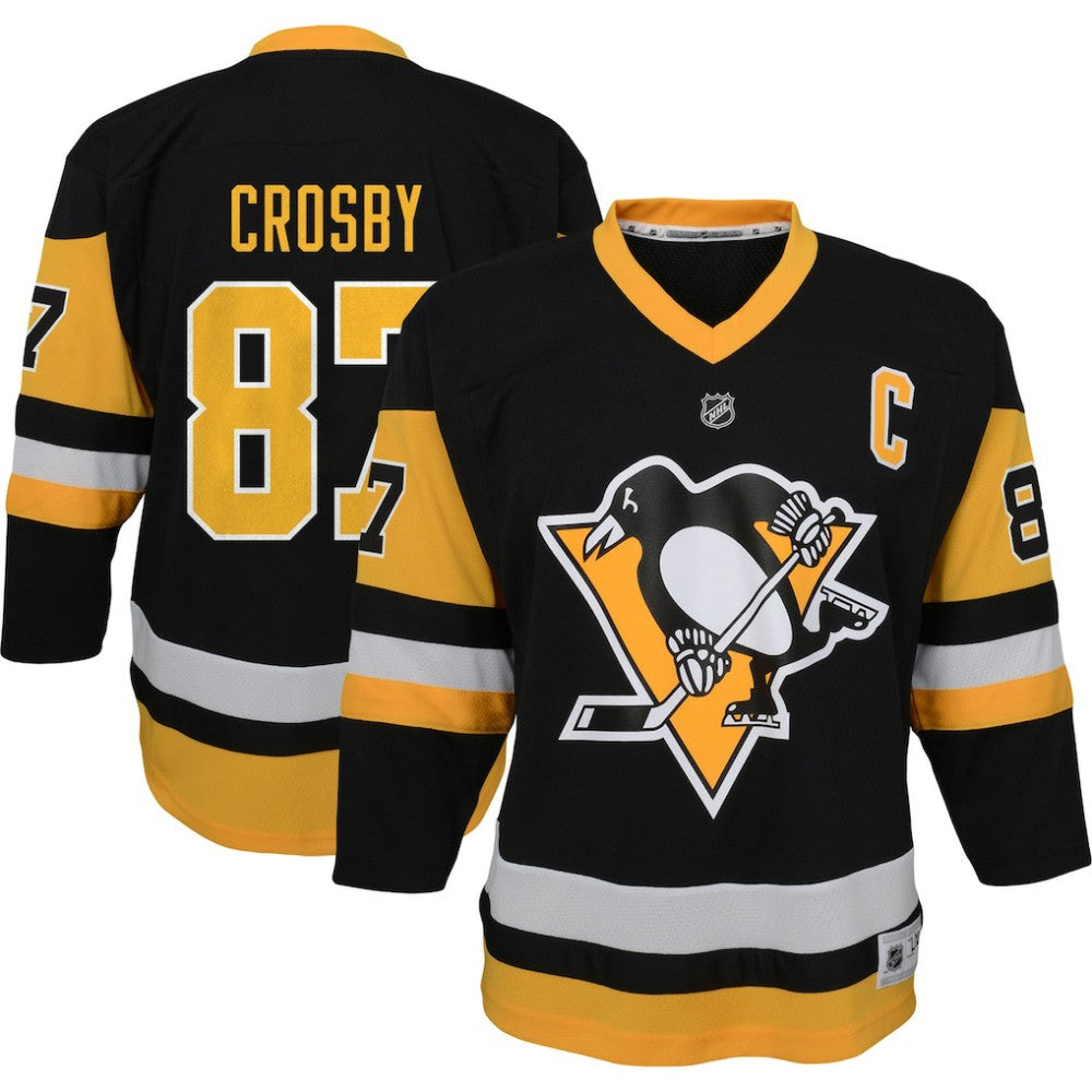 Sidney Crosby Pittsburgh Penguins Youth Captain Patch Home Replica Player Jersey - Black - NHL 4845421