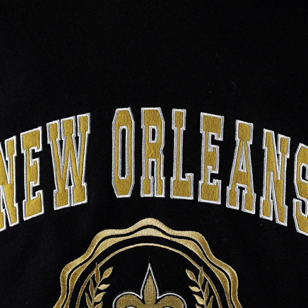 New Orleans Saints Tommy Hilfiger Women's Becca Drop Shoulder Pullover Hoodie Black