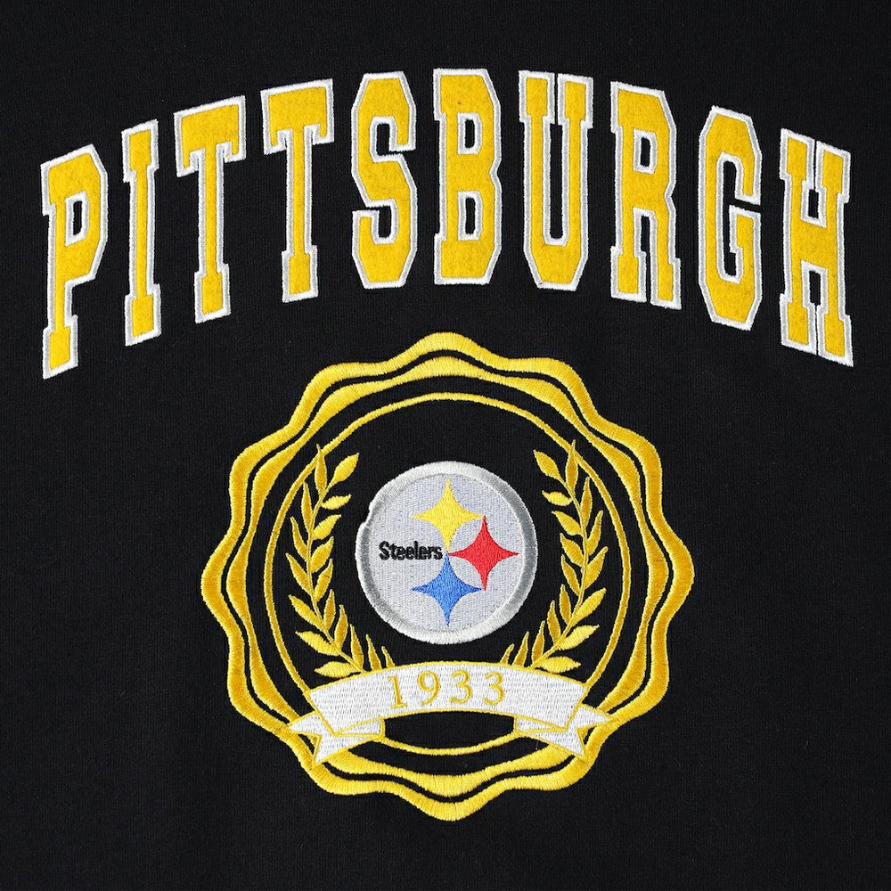 Pittsburgh Steelers Tommy Hilfiger Women's Becca Drop Shoulder Pullover Hoodie Black