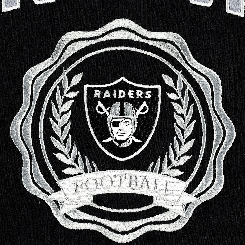 Las Vegas Raiders Tommy Hilfiger Women's Becca Drop Shoulder Pullover Hoodie Black