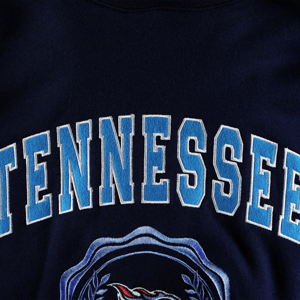 Tennessee Titans Tommy Hilfiger Women's Becca Drop Shoulder Pullover Hoodie Navy