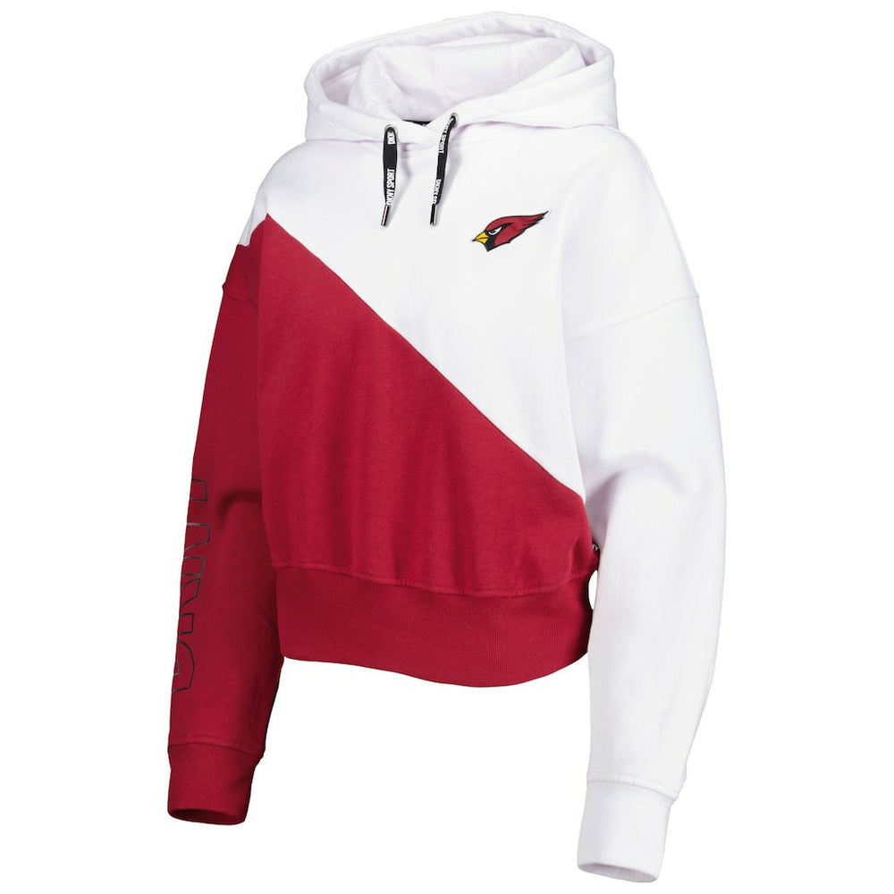 Arizona Cardinals DKNY Sport Women's Bobbi Color Blocked Pullover Hoodie White/Cardinal