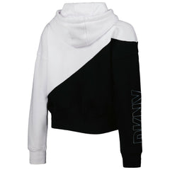 New Orleans Saints DKNY Sport Women's Bobbi Color Blocked Pullover Hoodie White/Black