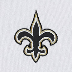 New Orleans Saints DKNY Sport Women's Bobbi Color Blocked Pullover Hoodie White/Black