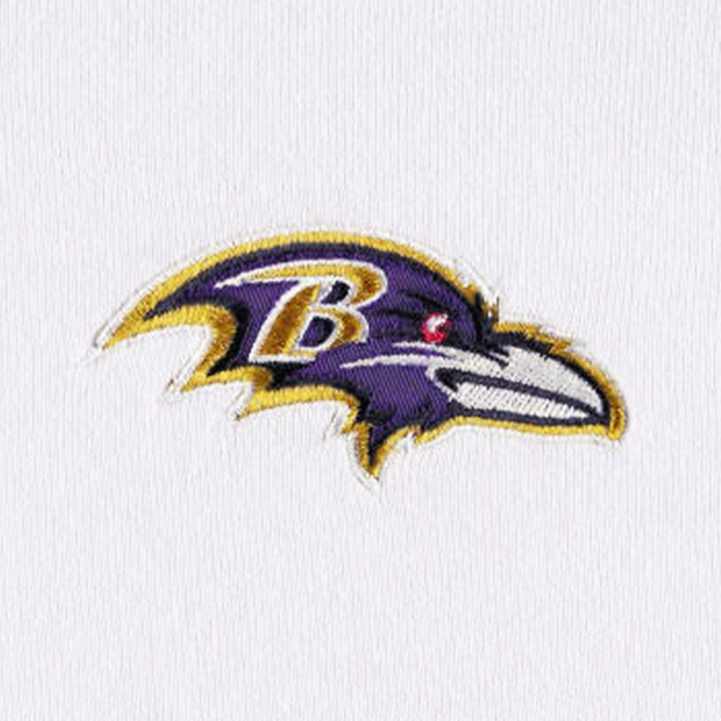 Baltimore Ravens DKNY Sport Women's Bobbi Color Blocked Pullover Hoodie White/Purple