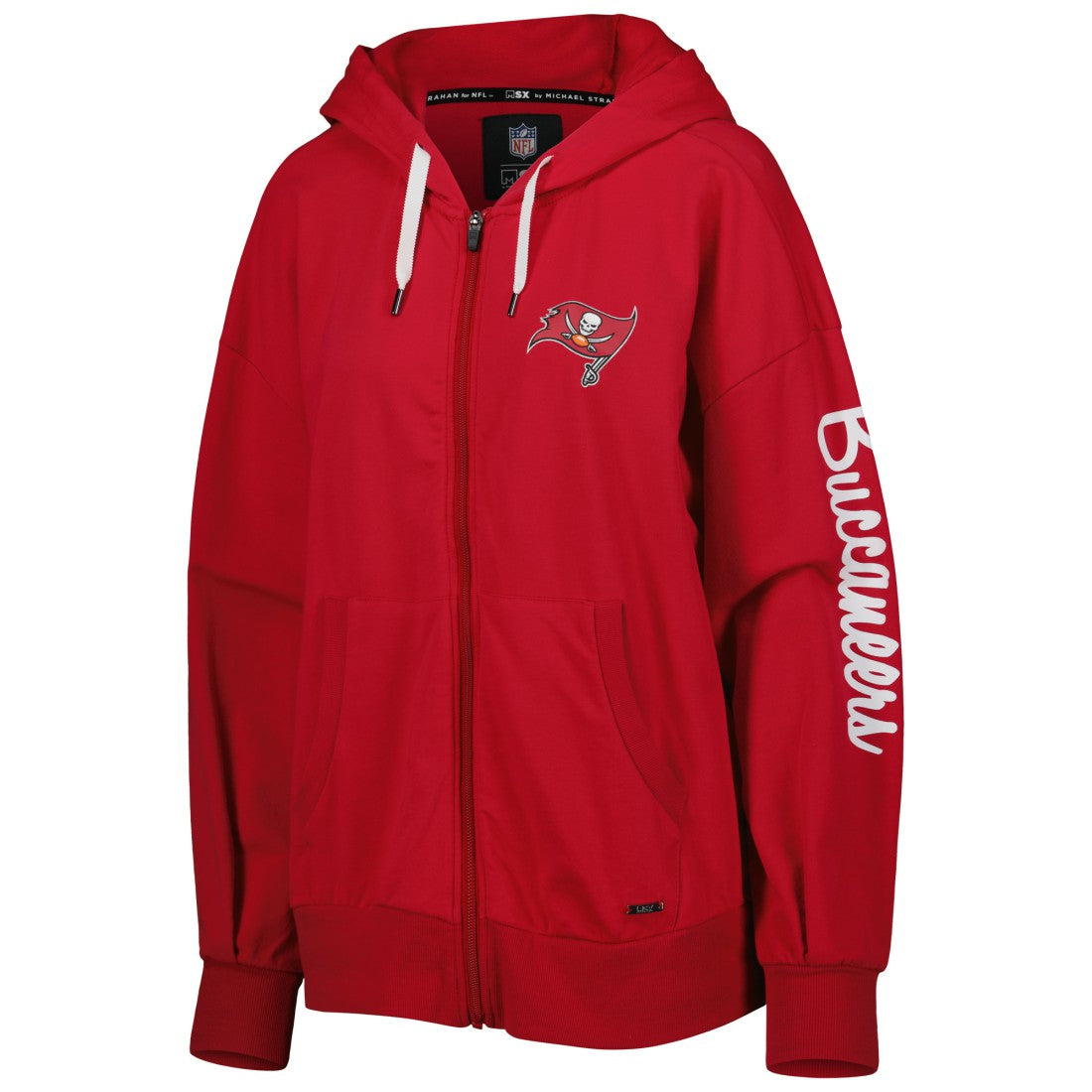 Tampa Bay Buccaneers MSX by Michael Strahan Women's Emerson Lightweight Full-Zip Hoodie Red